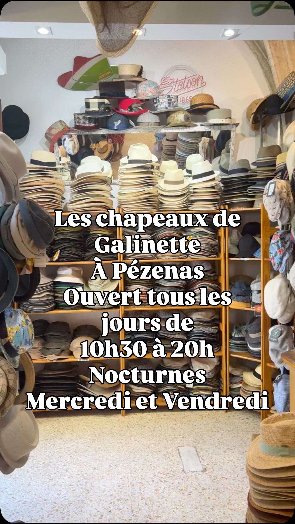 On est là tous les jours pour vous aider à trouver LE chapeau qui vous conviendra.
Si vous avez un mariage en extérieur n’hésitez pas à acheter un chapeau, élégant et protecteur.
#pezenas #chaleur #protectionsolairevisage #mariage #chapeau