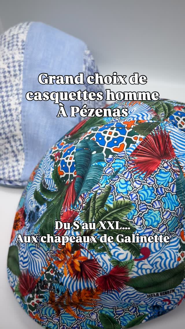 Aux chapeaux de Galinette place Gambetta à Pézenas (ouvert tous les jours de 10h30 à 20h nocturnes mercredi et vendredi), vous trouverez un grand choix de casquettes homme.
Faites à la main, de la marque Stetson, Marone et Alfonso D’Este pour les italiens, City Sport pour les belges, et Auréga pour la France.
Certaines ont une protection anti-UV, en lin, coton, paille…
#pezenas #casquette #stetson #cap #leschapeauxdegalinette
